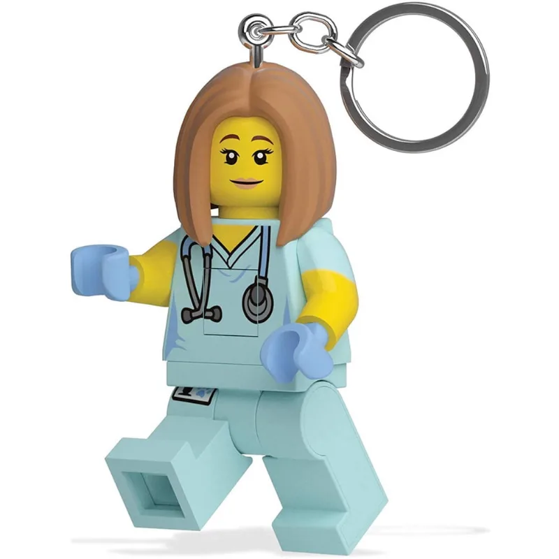Lego Classic Nurse Keychain Light - 3 polegadas Figura Alta