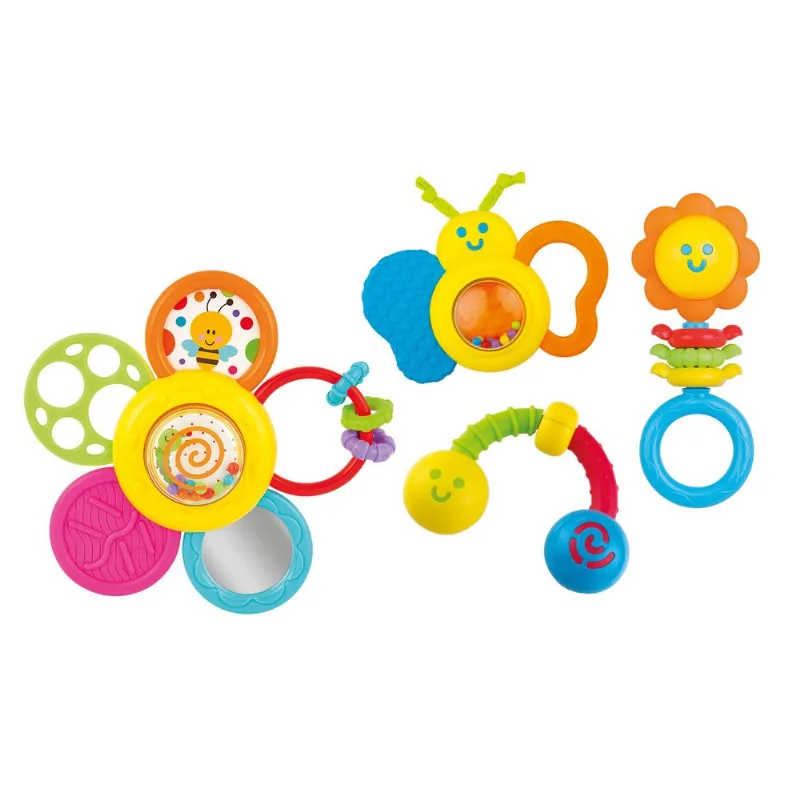 Kit Brinquedo Infantil com Chocalhos e Mordedores Flor Winfun