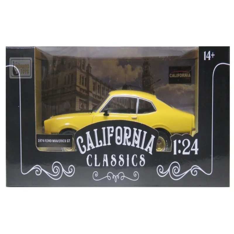 1974 Ford Maverick GT Amarelo - California Classics - 1/24 - California Toys