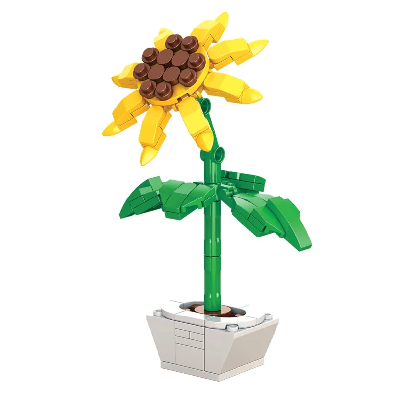 Blocos de Montar Infantil Brink+ Mini Bonsai Tema Flores Multicolorido - Brink+
