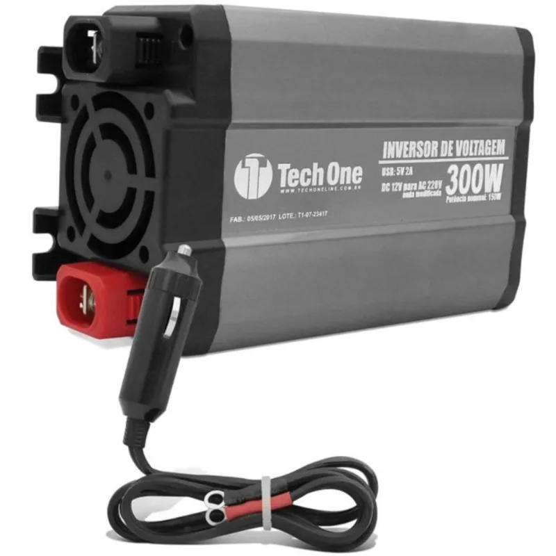 Inversor De Voltagem 12v Para 220v 300w Com Usb Tech One