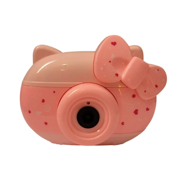 Lança Bolhas Sabão Câmera Com Luz E Som Rosa - Bbr Toys