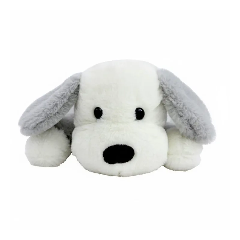 Pelúcia Cachorro Deitado Cinza 20 cm Havan Toys - HBR0463