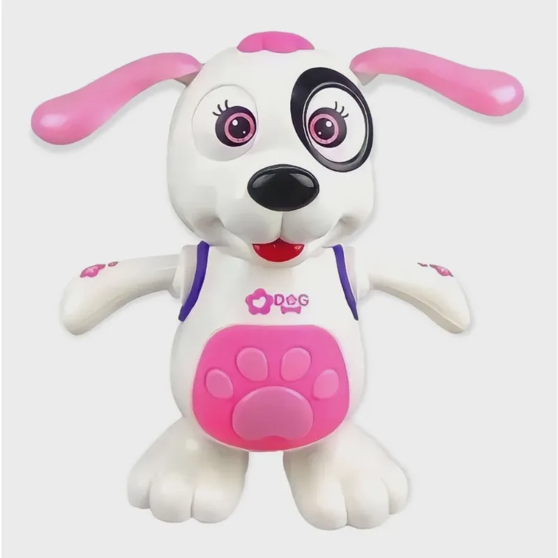 Cachorro Dancante - Musical Luz e Som - Rosa terraco