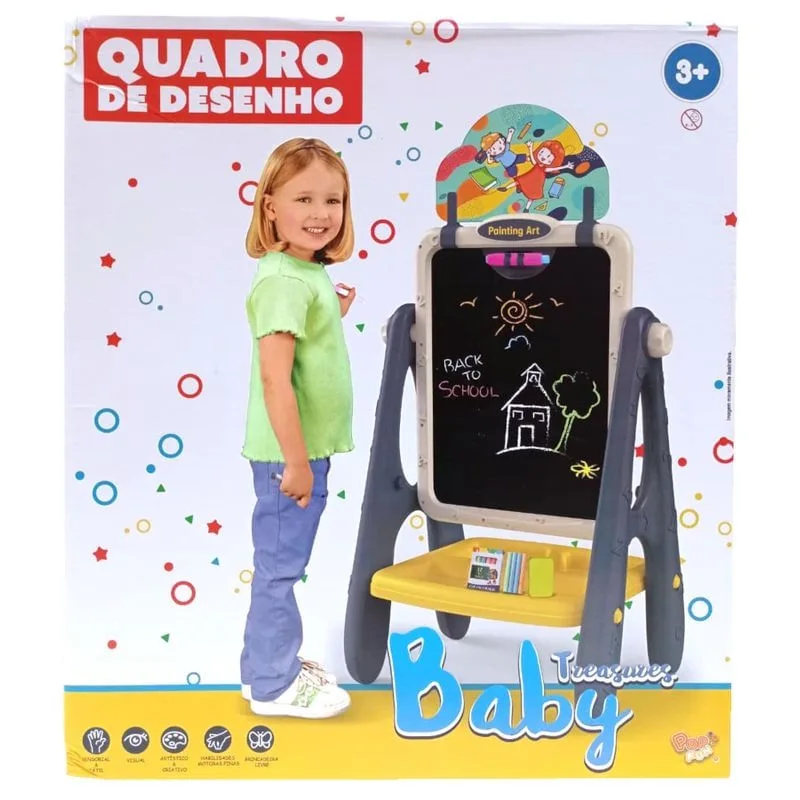 Quadro de Desenho Colorido Magnetico com Suporte HONGYAO - Ciatoy