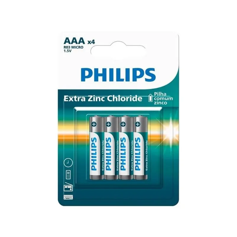 Pilha Zinco Aaa R03l4b/59 Philips [F108]