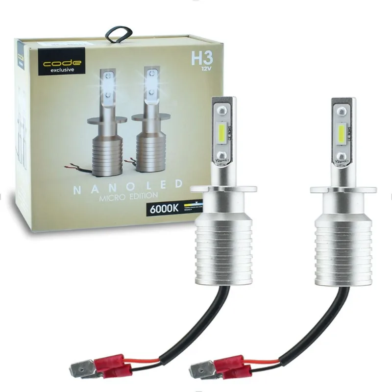 Lâmpada LED H3 Micro Nano 6000K Encaixe Original Anxt