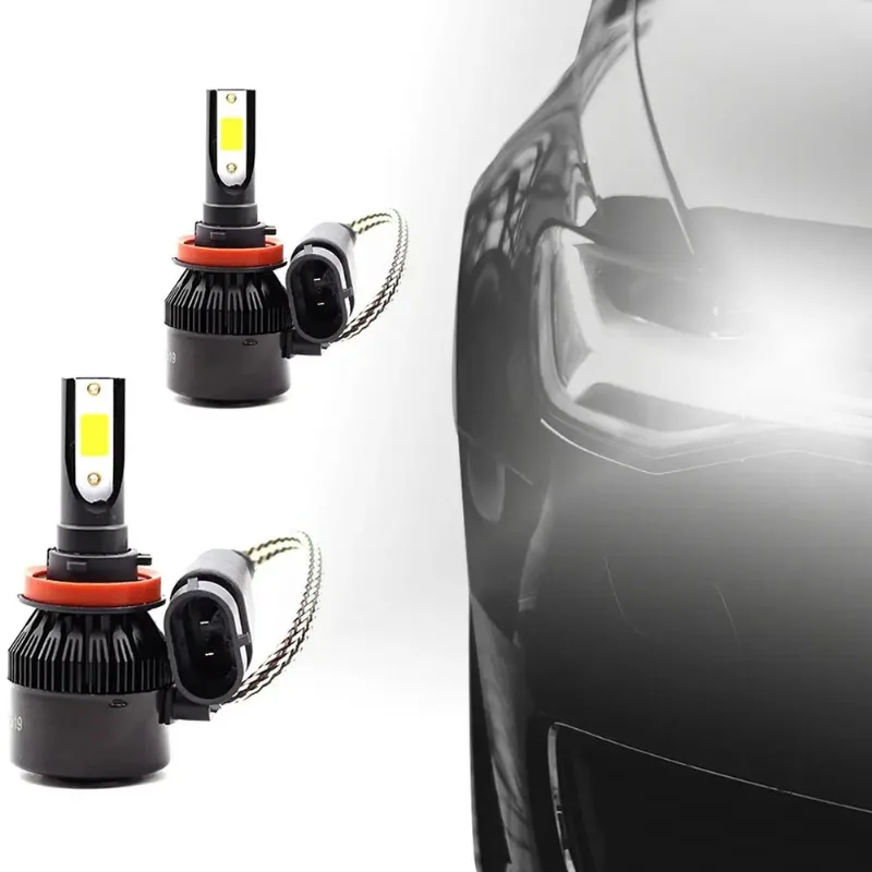 Kit Par de Lâmpadas Automotiva Super Led Multi Encaixa H8, H9 e H11 6000K Limited Edition - Code by Tech One