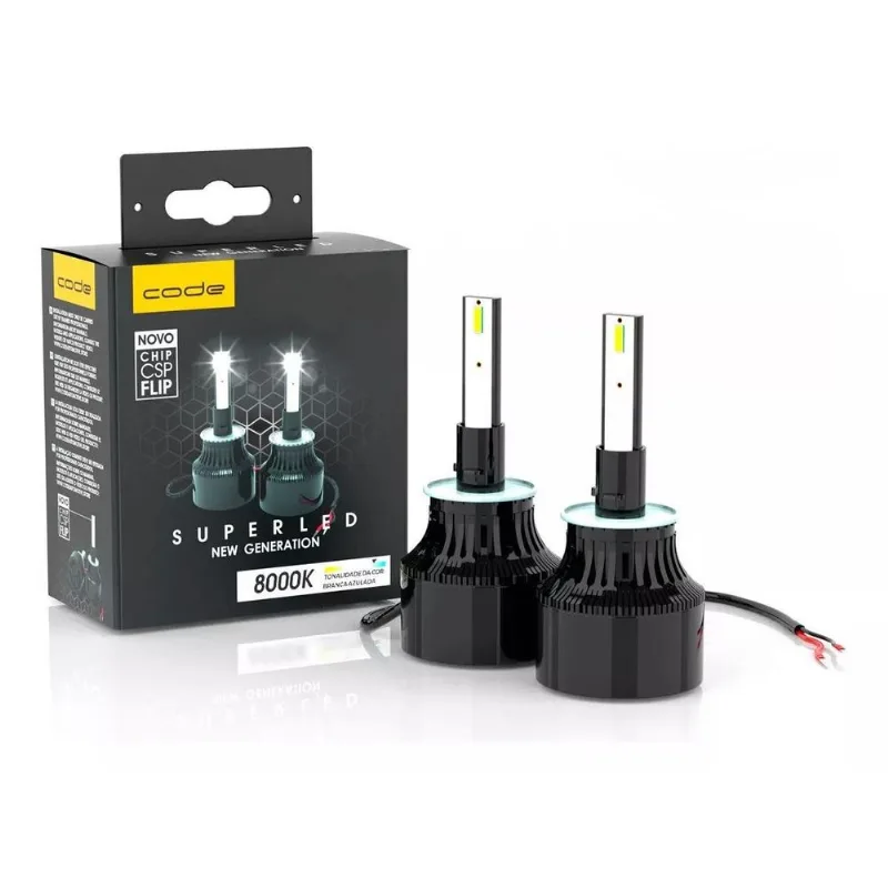 Kit Lâmpada Super Led H1 8000k 12v Par
