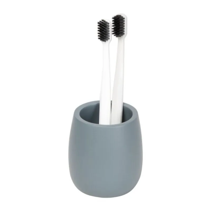 Porta Escova de Dentes Cinza Organic Curvy Coisas e Coisinhas
