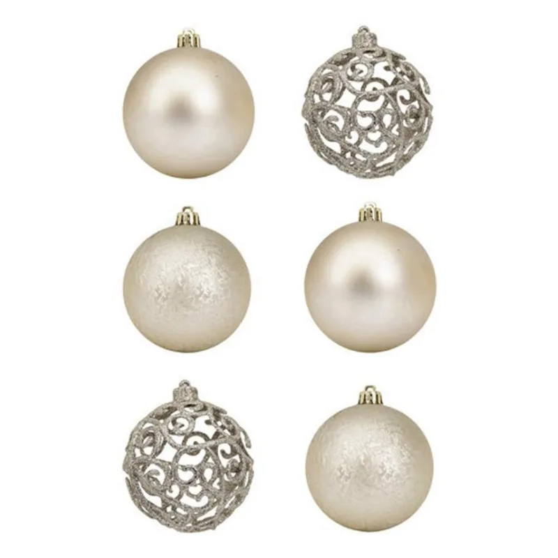 Kit Bolas De Natal De Plastico Fosca 6 Pecas - Cromus