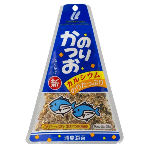 Tempero Para Arroz Furikake Triângulo Peixe Bonito Com Alga Urashima Pacote 33g - PEIXE