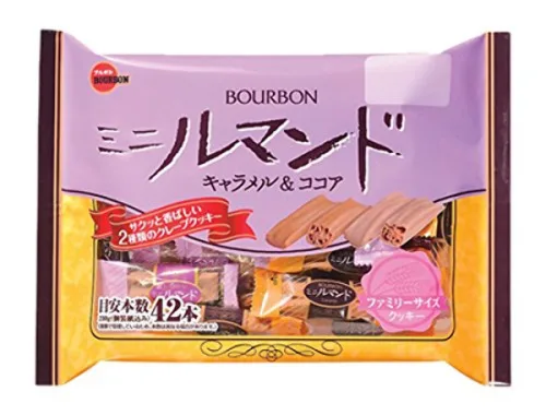 Bourbon Japan Mini Lumand Fs Caramel Cocoa 210g X 12 Bags - BOURBON