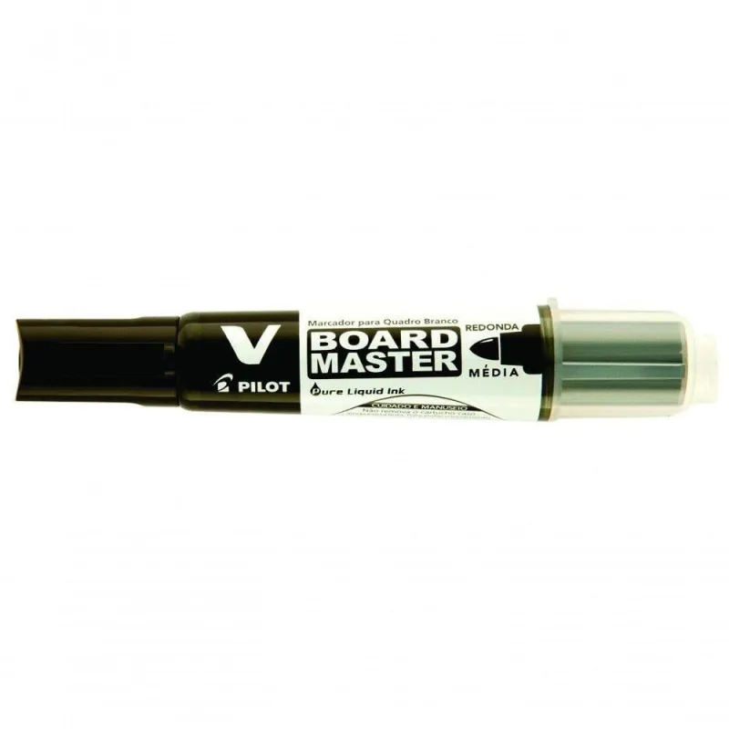 Marcador Para Quadro Branco V-board Master Pilot Recarregável Preto - PILOT