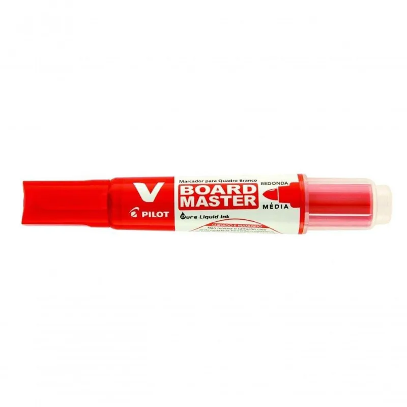 Marcador Para Quadro Branco V-board Master Pilot Recarregável Vermelho - PILOT