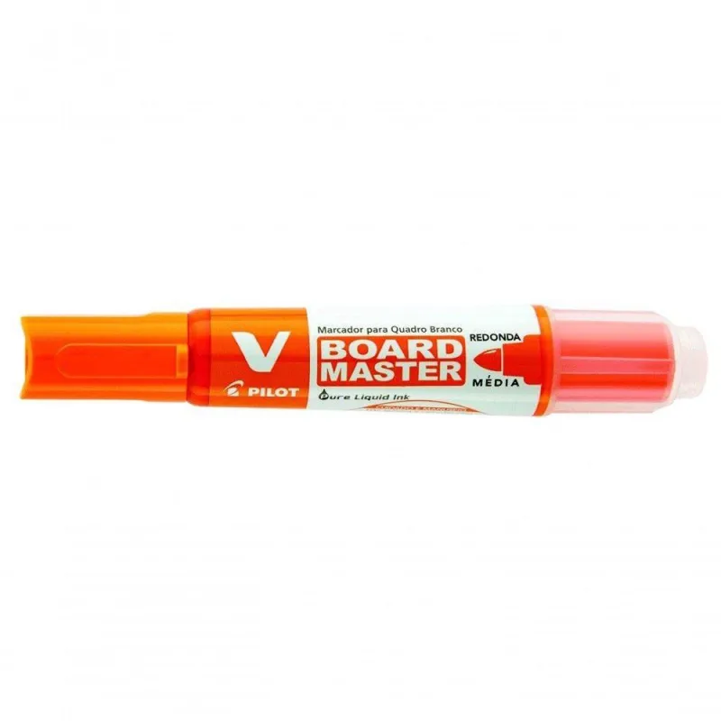 Marcador Para Quadro Branco V-board Master Pilot Recarregável Laranja - PILOT