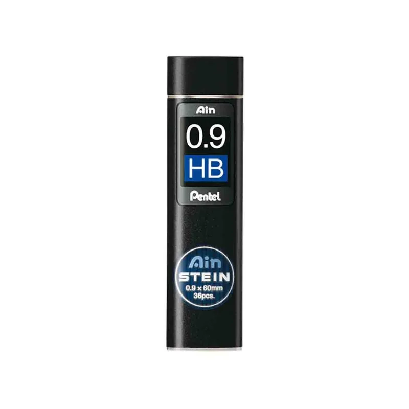 Estojo Mina Grafite Pentel Ain Stein 0.9mm Hb C/36 Unidades