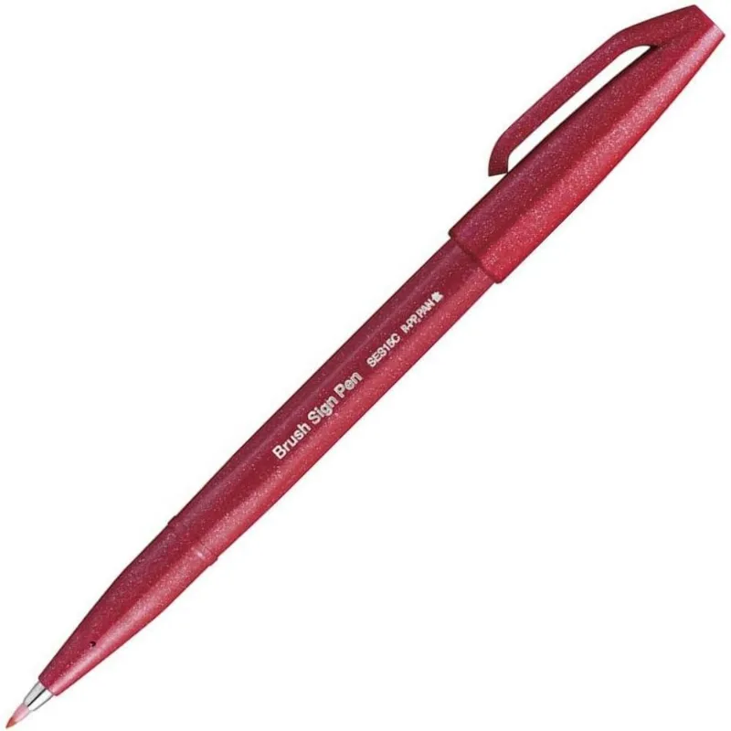Caneta Brush Sign Pen Vermelha