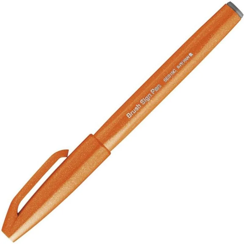 Caneta Brush Sign Pen Laranja