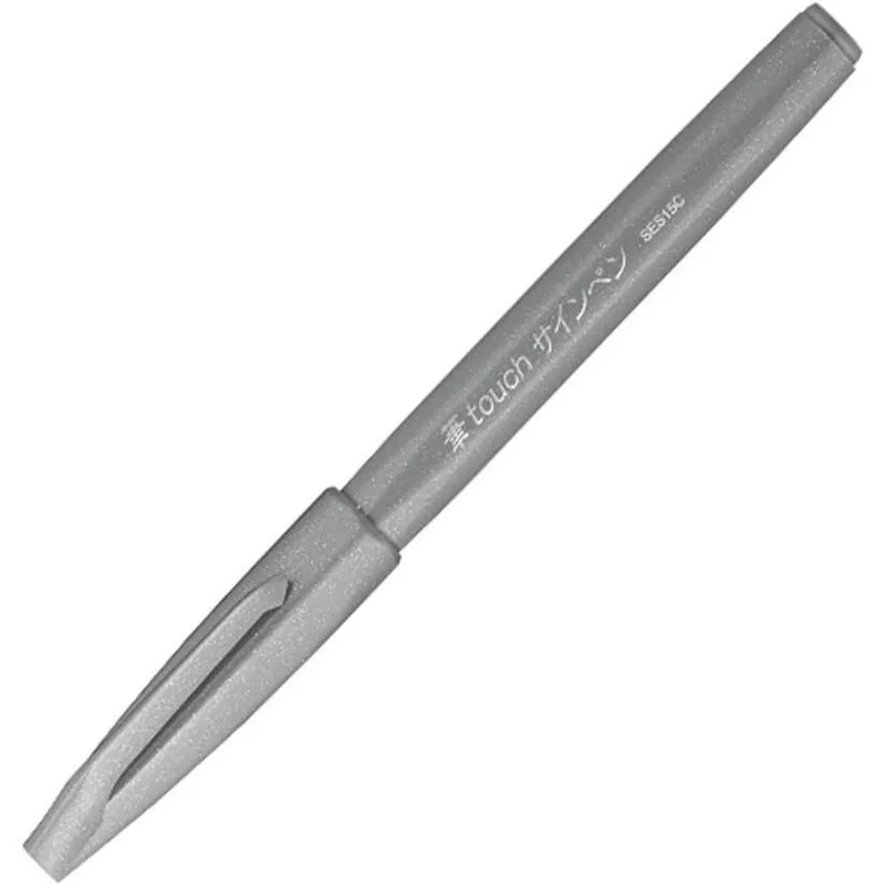 Caneta Brush Sign Pen Cinza