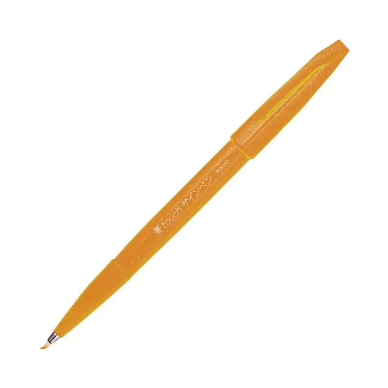 Caneta Brush Sign Pen Amarelo Ocre