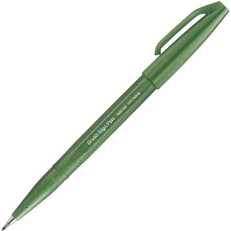 Caneta Brush Sign Pen Verde Oliva