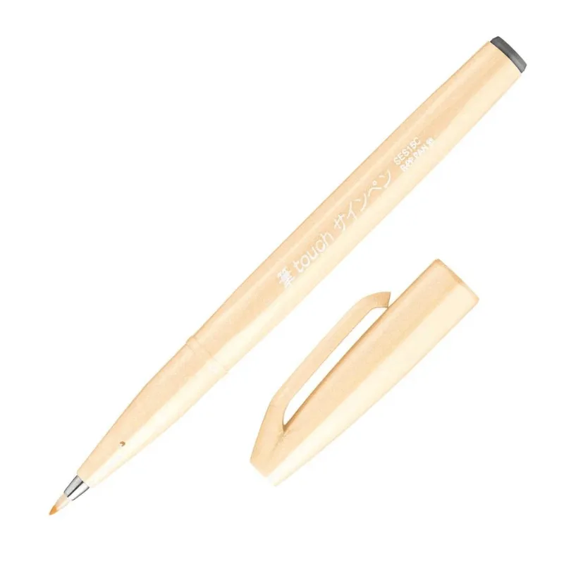 Caneta Brush Sign Pen Laranja Claro