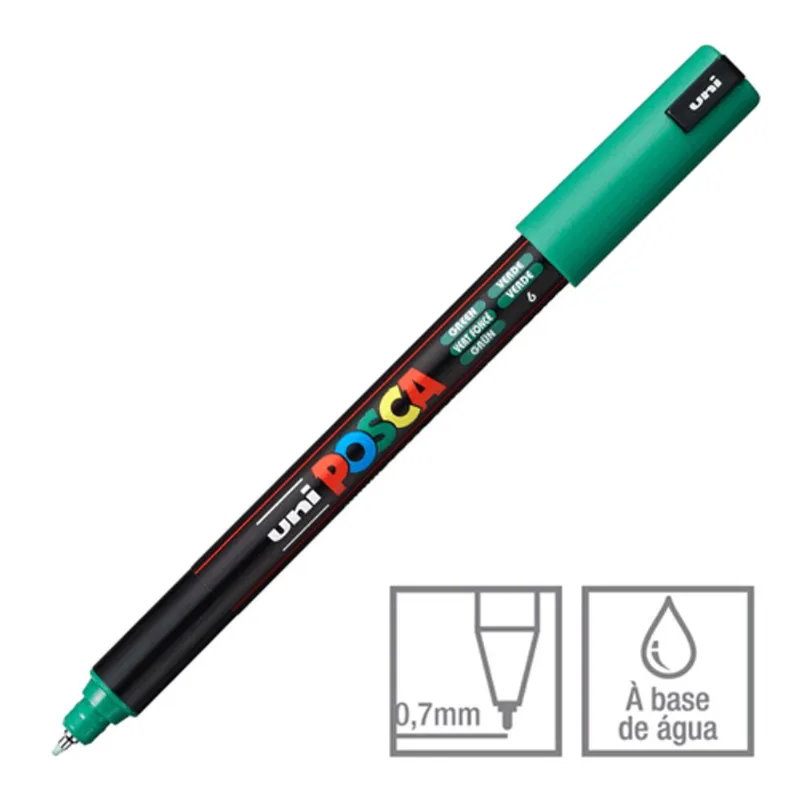Caneta Marcador Perma Uni Posca 0.7mm Verde