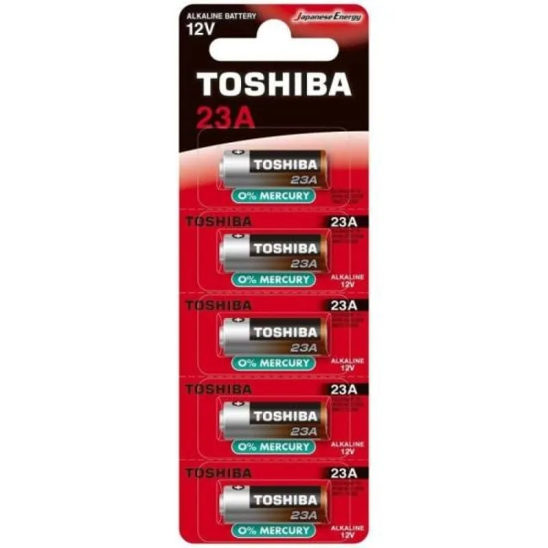 Pilha Alcalina 12V 23A (Com5 Pilhas) Toshiba - Toshiba