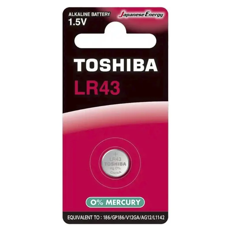 Bateria Alcalina LR43 Toshiba 75262 (MP)
