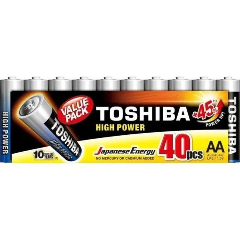Pilha Alcalina Aa 1,5v Toshiba C-40 - Toshiba
