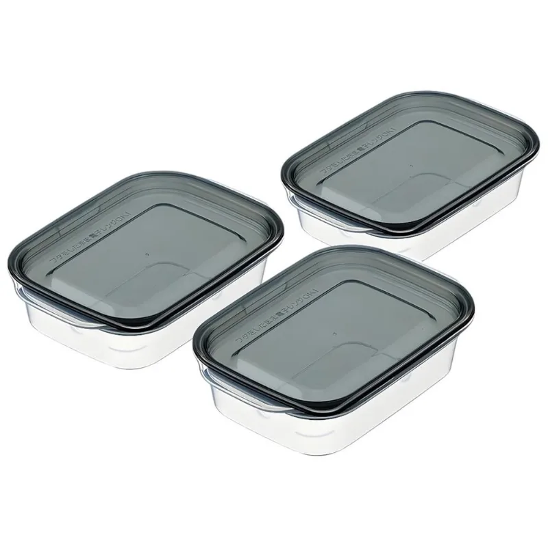 Conjunto De Potes Watts 140ml 3 Peças Inomata Cinza 330332 (MP)