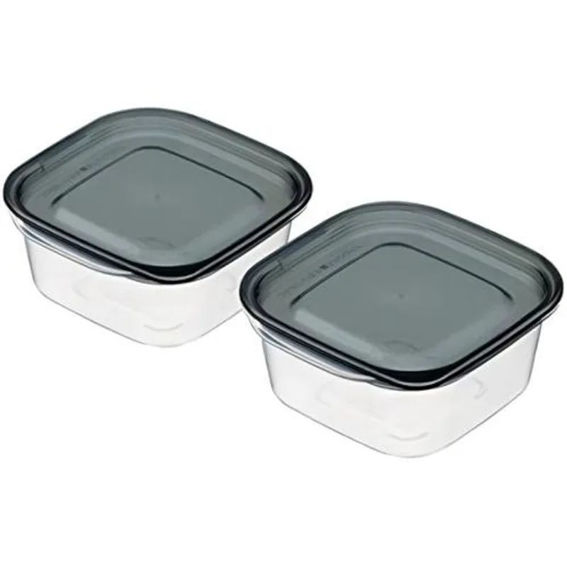 Conjunto De Potes Watts 270ml 2 Peças Inomata Cinza 330339 (MP)