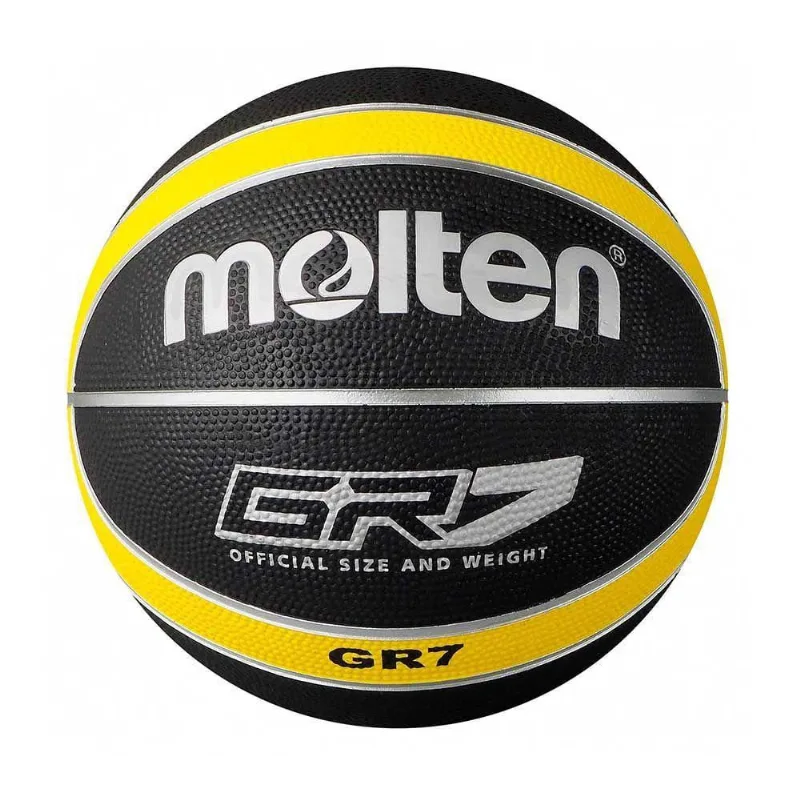 Bola De Basquete Molten Gr7 Rubber Cover Basketball Preto/amarelo Tamanho único