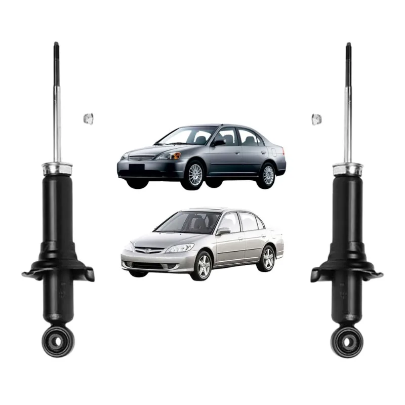 2 Amortecedores Pressurizados Civic Sedan 2001 A 2006 Traseiros Kayaba Esquerdo + Direito