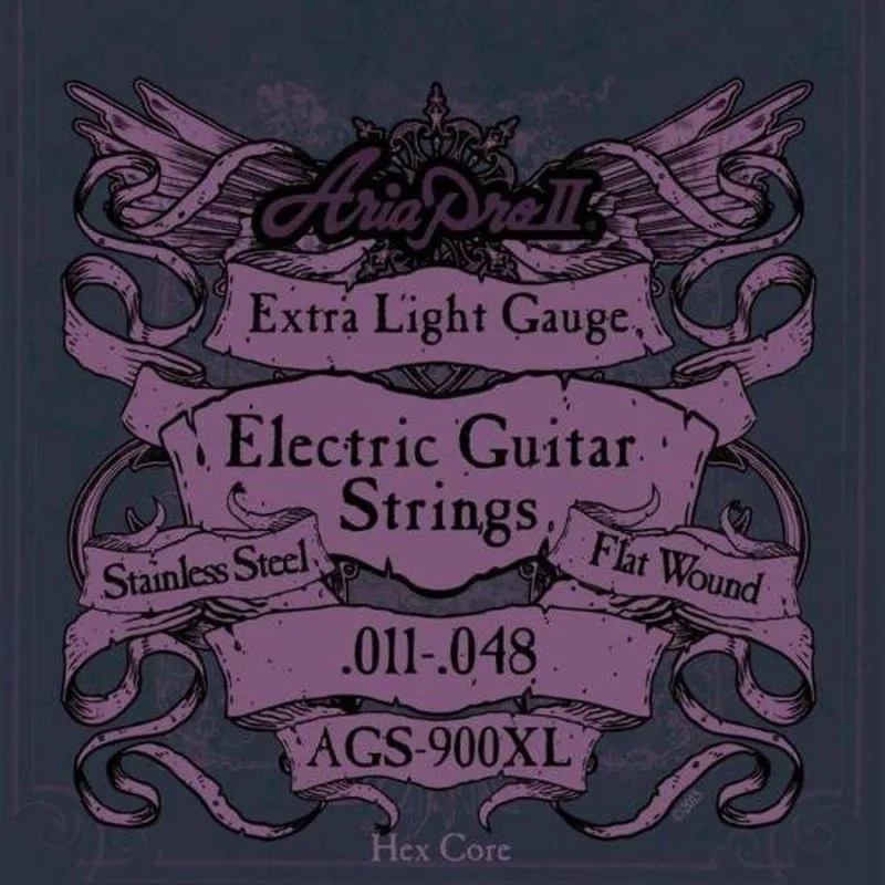 Encordoamento Guitarra Flat Wound .011 Aria Pro Ii