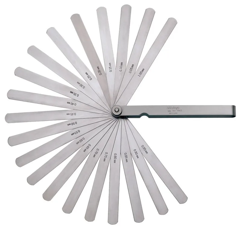 Calibre de Folga 0,05 a 1mm Leque 20 Lâminas Retas 184-304S - Mitutoyo - MITUTOYO