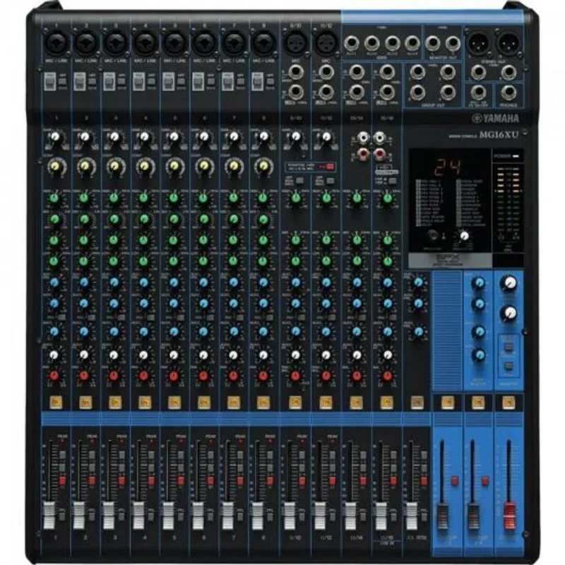 Mesa De Som Analógica Mg16xu 16 Canais Com Efeitos Spx Preta Yamaha