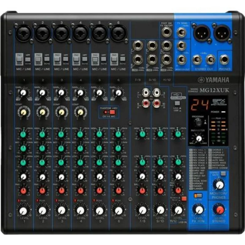 Mesa De Som Yamaha Mg12xuk 12 Canais 110v Preta