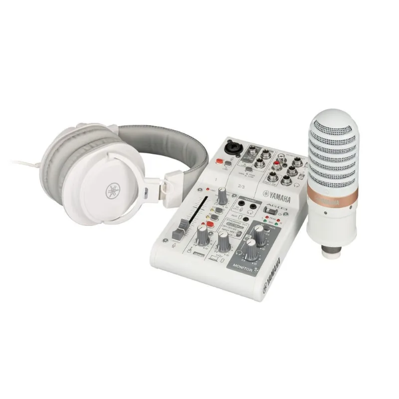 Kit Streaming AG03MK2 lspk Yamaha br Mixer Fone e Microfone