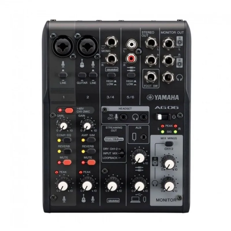 Mesa De Som Yamaha Ag06mk2 Preto