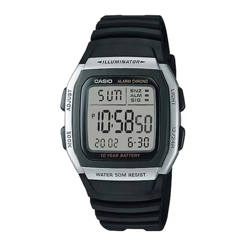 Relógio Masculino Digital Casio Standard W 96h 1av Preto/prata - CASIO