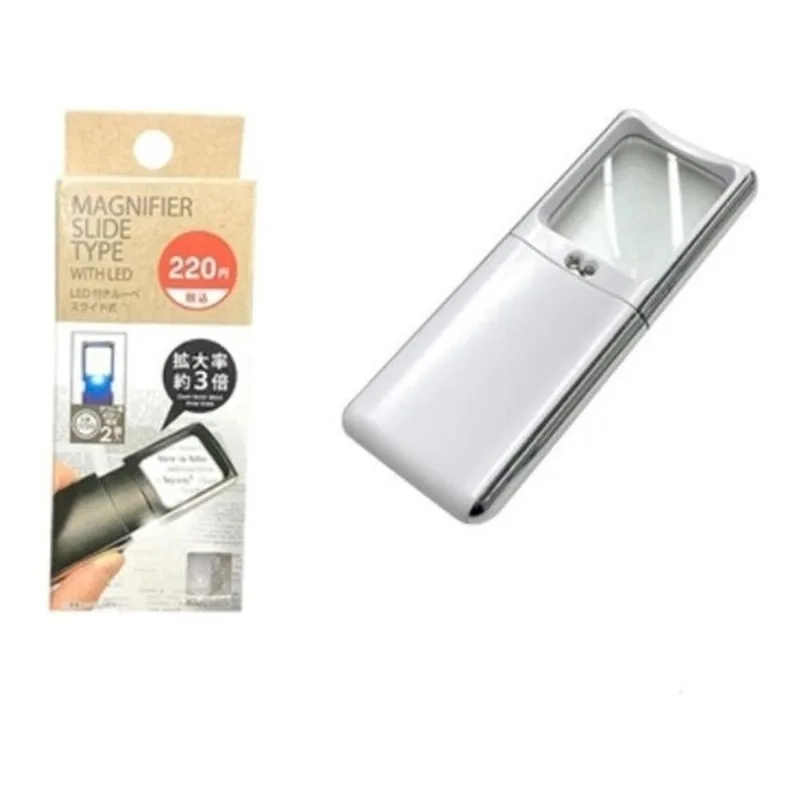 Lupa De Vidro Com Cabo E Luz 47mm