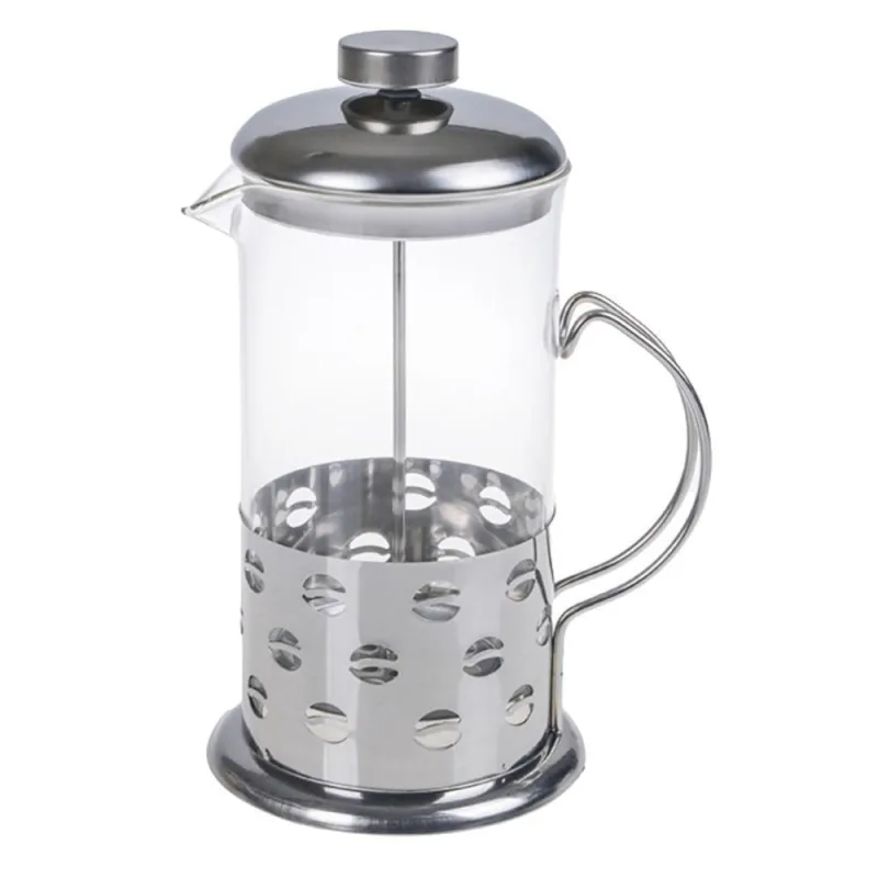 Cafeteira Francesa Em Inox Luxo Chaleira Expressa Em Vidro Cremeira Bule Prensa French Press Luxo 600ml - Não Disponível