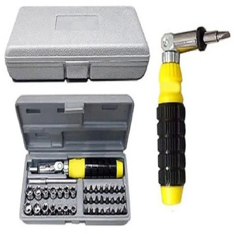 Kit Jogo De Chave Catraca Reversivel Fenda Philips 41 Peças