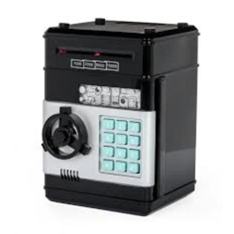 Cofre Eletronico Digital Mini Caixa Com Segredo De 4 Digitos Com Insercao Automatica De Notas - Não Disponível