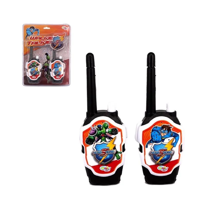 WALKIE TALKIE INFANTIL RADIO COMUNICADOR PRETO MENINOS HERO SQUAD ELETRONICO COMPLETO