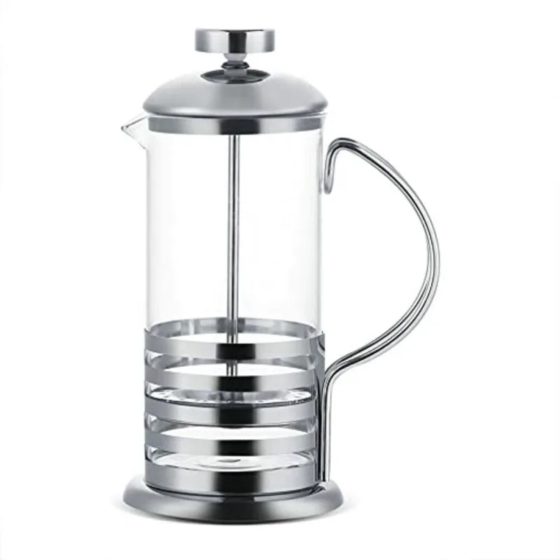 Cafeteira Francesa Em Inox Decorada 1 Litro Prensa Chaleira Café Expresso Grande - Não Disponível
