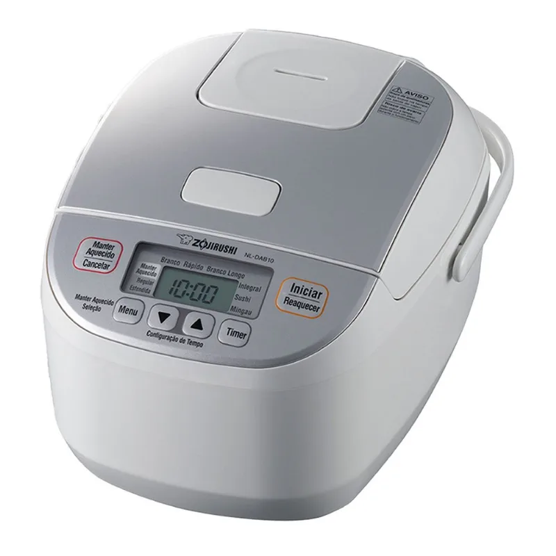 Panela Elétrica De Arroz Zojirushi 10 Xícaras Silver White 127V NL-DAB18WS (MP)