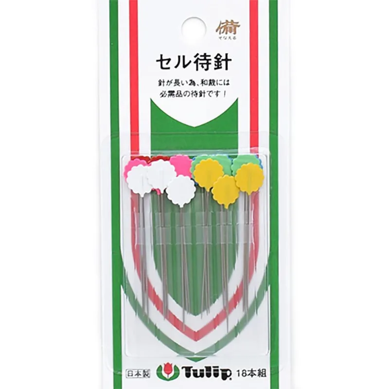 Alfinetes Cabeça Flor Tulip - 18 unidades